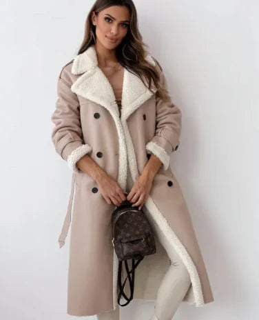 Lapel Coat Leather Plush - LUNVRA