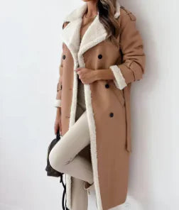 Lapel Coat Leather Plush - LUNVRA